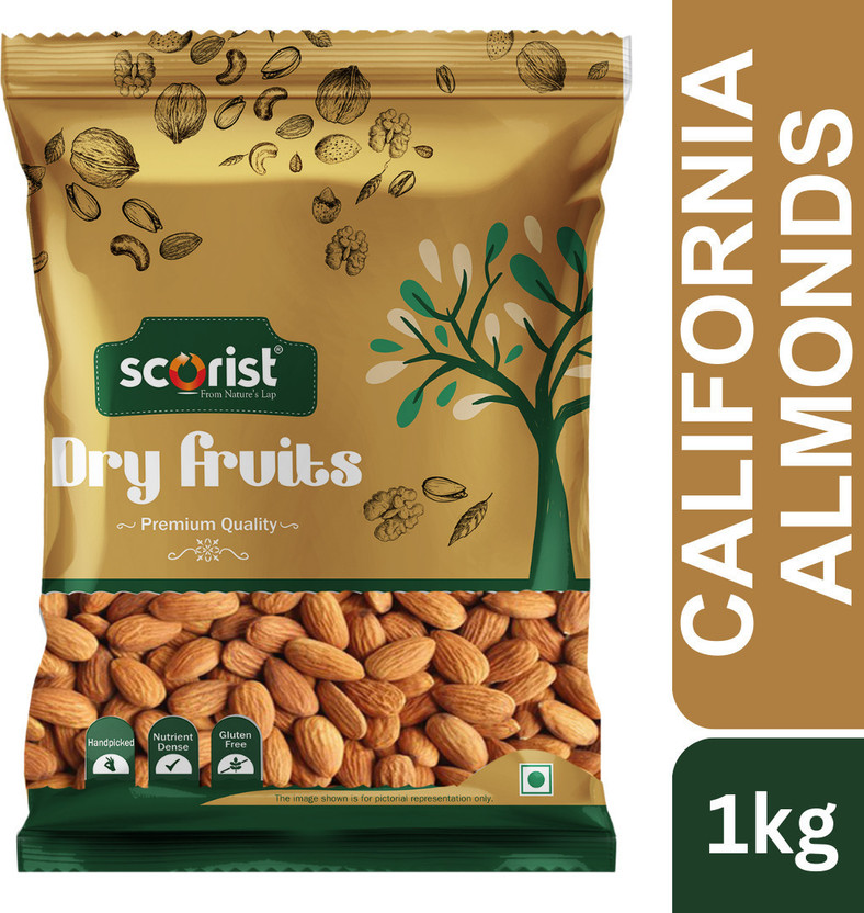 Scorist Popular California Almonds(1 x 1 kg)
