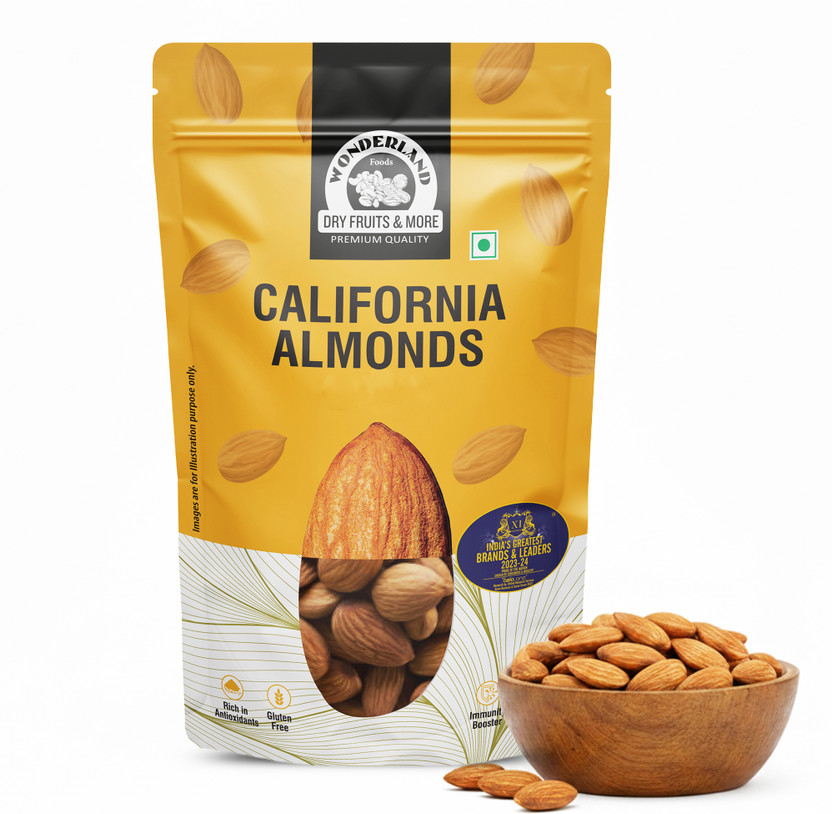 WONDERLAND Raw Califoria Almonds Almonds(1 x 500 g)