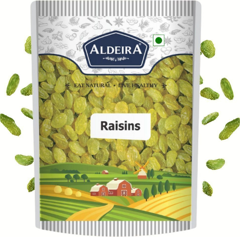 Aldeira Natural Seedless Green Kishmish 500g Pack Raisins(1 x 500 g)