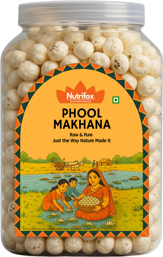 Nutrifox superfoods Phool Makhana | Natural and Raw Foxnuts | Healthy Snack | High Protein Fox Nut(1 x 250 g)