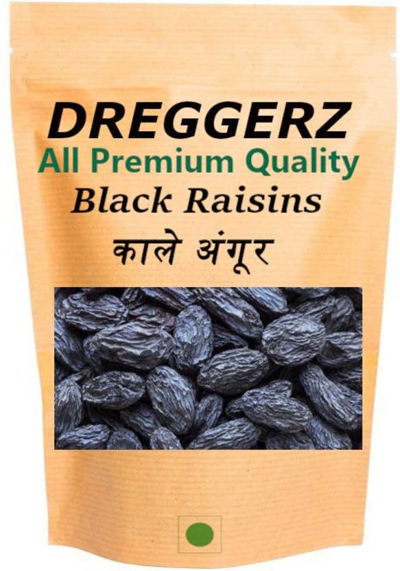 DREGGERZ Black Raisins Dry Grapes Kali Kismis Dry FruitsKali