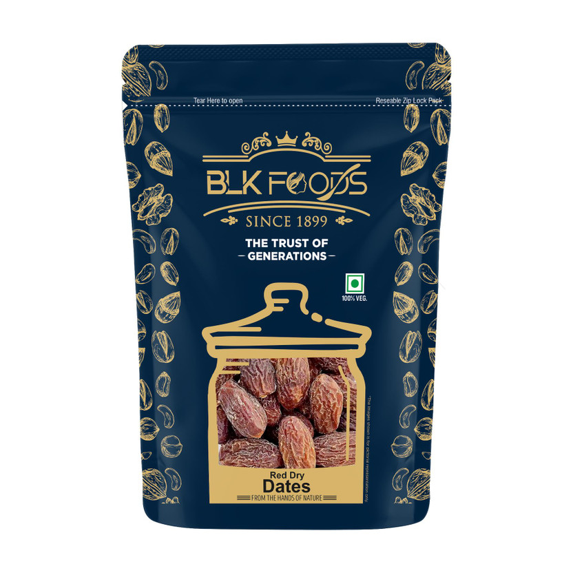 BLK FOODS Select 1Kg Dry Dates Brown | Sukha Khajoor (Chuara Kharek) Dates(1 x 1000 g)