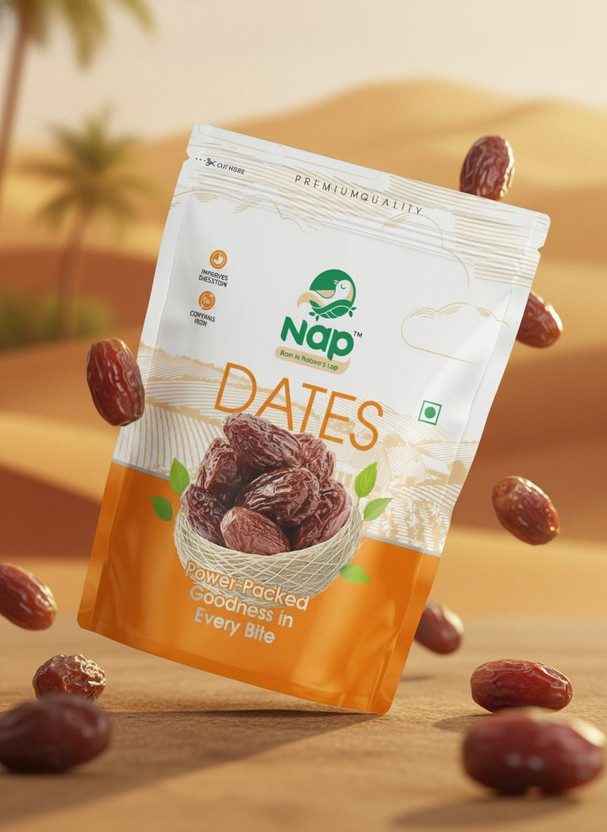 Nap Nap Handpicked | Organic| Dates/Khajoor Pack for Healthy Snacking & Digestive Health Dates, Wet Dates(1 x 200 g) - Flipkart Deal