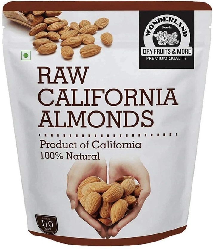 WONDERLAND California (500g Pouch) Almonds(1 x 500 g)