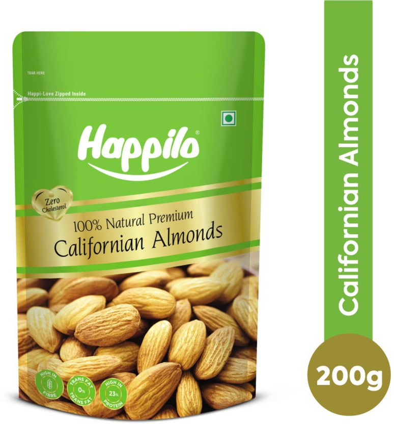 Happilo Premium Naturals Californian Almonds Almonds(1 x 200 g)