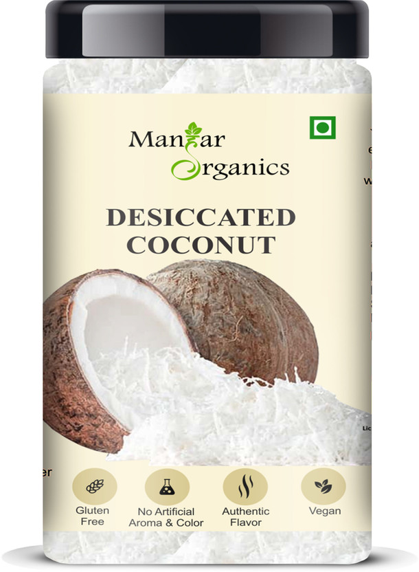 ManHar Organics Desiccated Coconut Powder 300gm(Gari powder)Nariyal Powder| Healthy, Fibre Rich| Coconut(1 x 300 g)