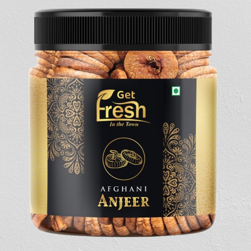 Get Fresh Afghani Anjeer 500gm | Sless Fiber Rich Figs | Good for Health Figs(1 x 500 g)