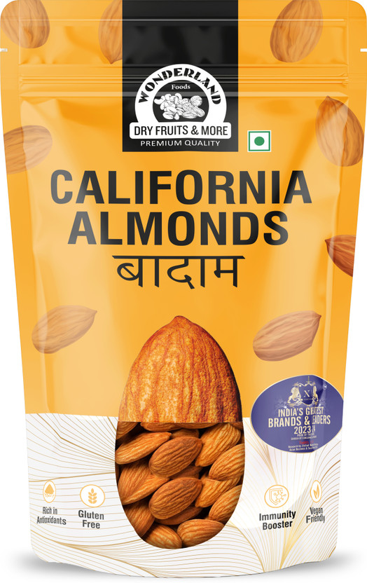 WONDERLAND Raw Califoria Almonds Almonds(1 x 500 g)