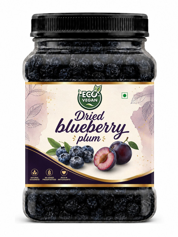 eco eco vegan Dried Blueberry Plum |Fruit Snack | Ready to Eat | Blueberry(1 x 250 g) - Flipkart Deal