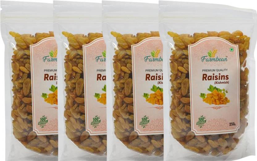 Farmbean Raisins / Kishmish 1 KG Kishmis Tasty Rich in Iron