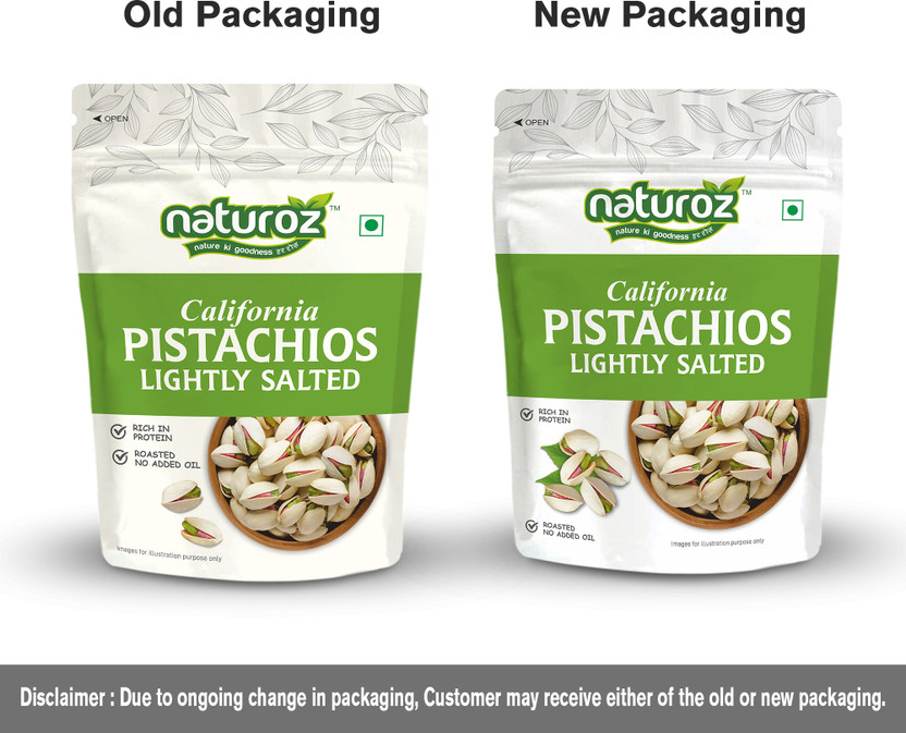 Naturoz Roasted California Pistachios Lightly Salted | Rich in Protein Pistachios(1 x 500 g)