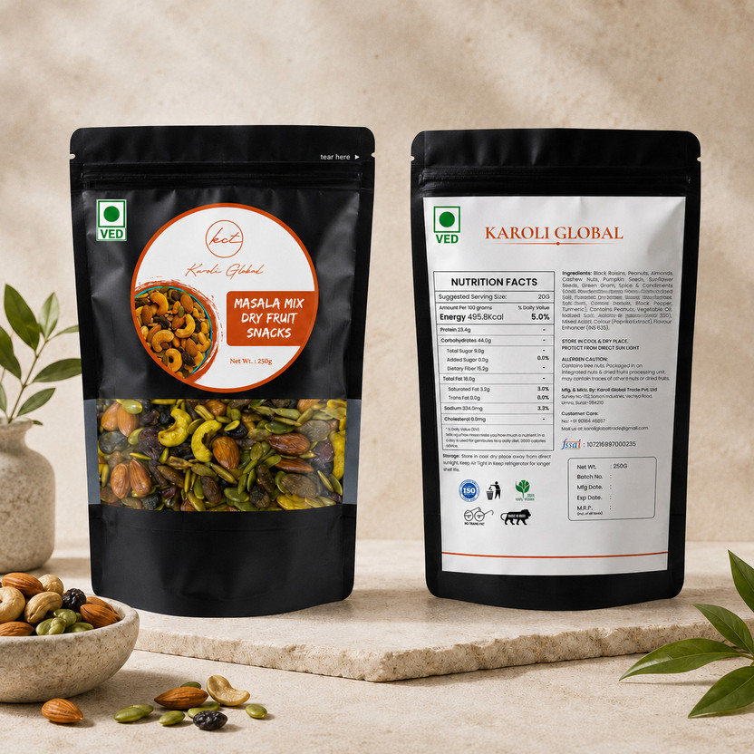 KGT Karoli Global Premium Dry Fruit Mix(1 x 250 g)
