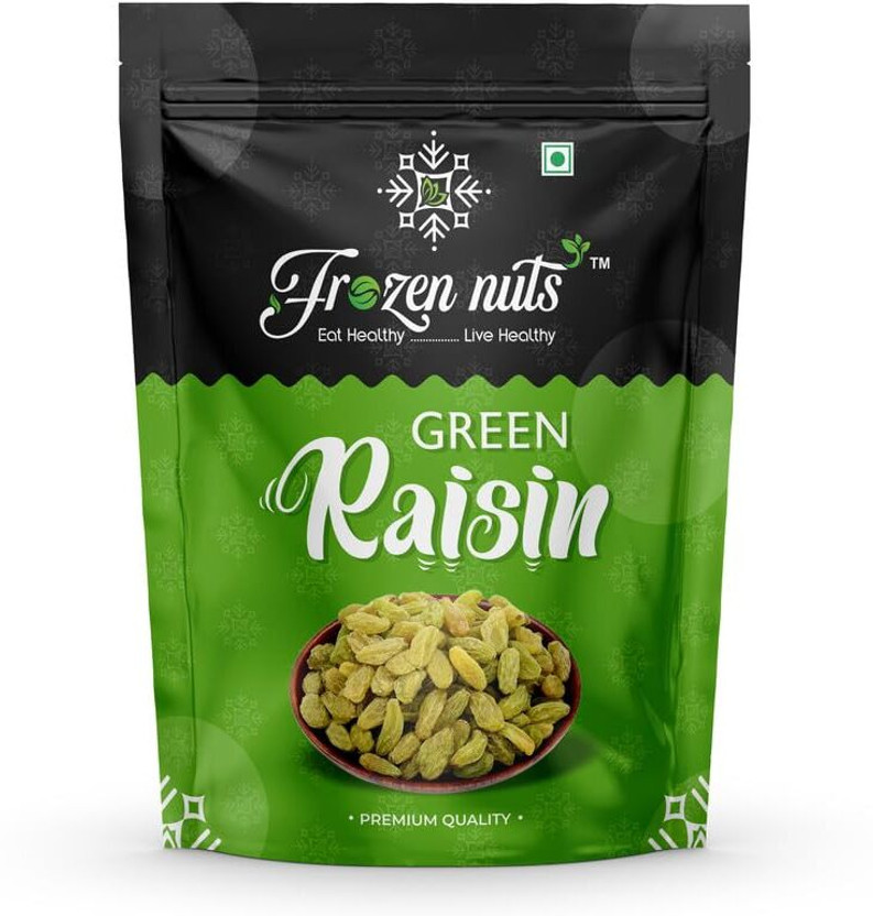 frozen Nuts Natural Premium Green Raisins | High in Antioxidants, Sweet & Tasty Raisins(1 x 500 g)