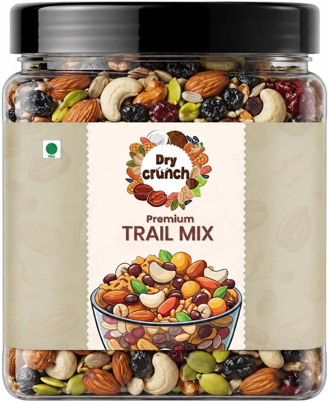 dry crunch Trail Mix | Mix Dry Fruit Assorted Seeds & Nuts Assorted Seeds & Nuts(1 x 250 g)