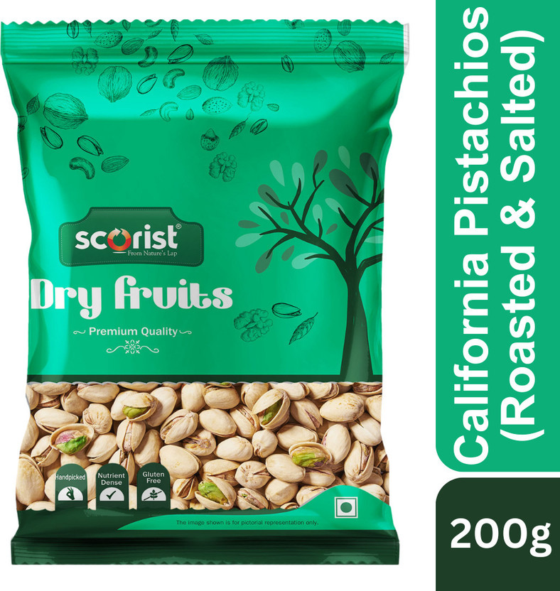 Scorist Premium California Roasted & Salted Pistachios(1 x 200 g)