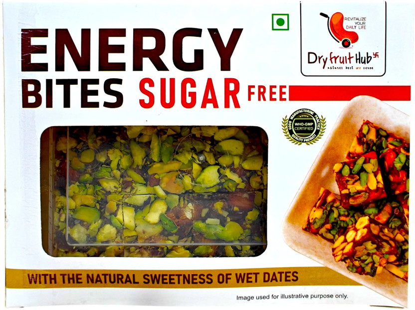 Dry Fruit Hub Energy Bites 250g | Sugar Free Dry Fruit Dates Barfi(250 g)