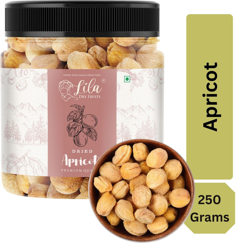 lila dry fruits Premium Sun Dried Turkish Apricots| Khumani| Gluten Free,Vegan & Sodium Free Apricots(1 x 250 g)