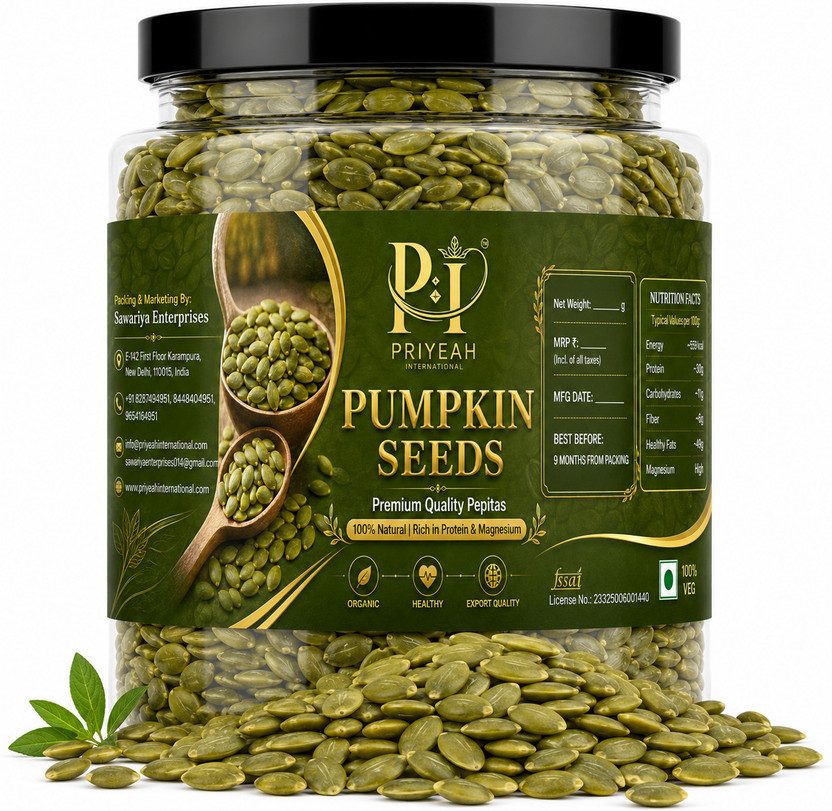 Priyeah Priyeah international Pumpkin Seeds | Premium Quality | Natural Superfood, Rich in Protein Assorted Seeds & Nuts(1 x 100 g) - Flipkart Deal