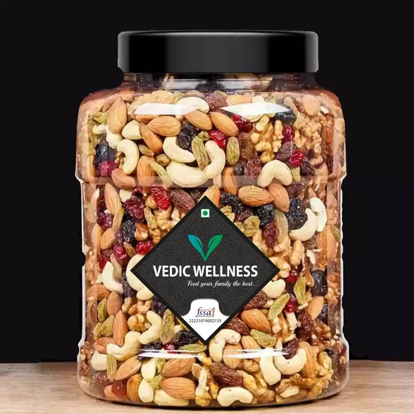 vedic Wellness Premium Healthy Trail Mix Mixed Dry Fruits,Berries & Seeds Snack Panchmeva Assorted Seeds & Nuts(1 x 1 kg)