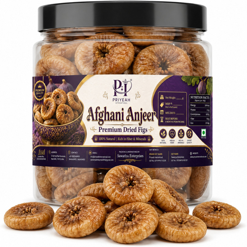 Priyeah international Priyeah Premium Anjeer 250g | Dried Figs | Healthy Fiber Rich Snack Figs(1 x 250 g)