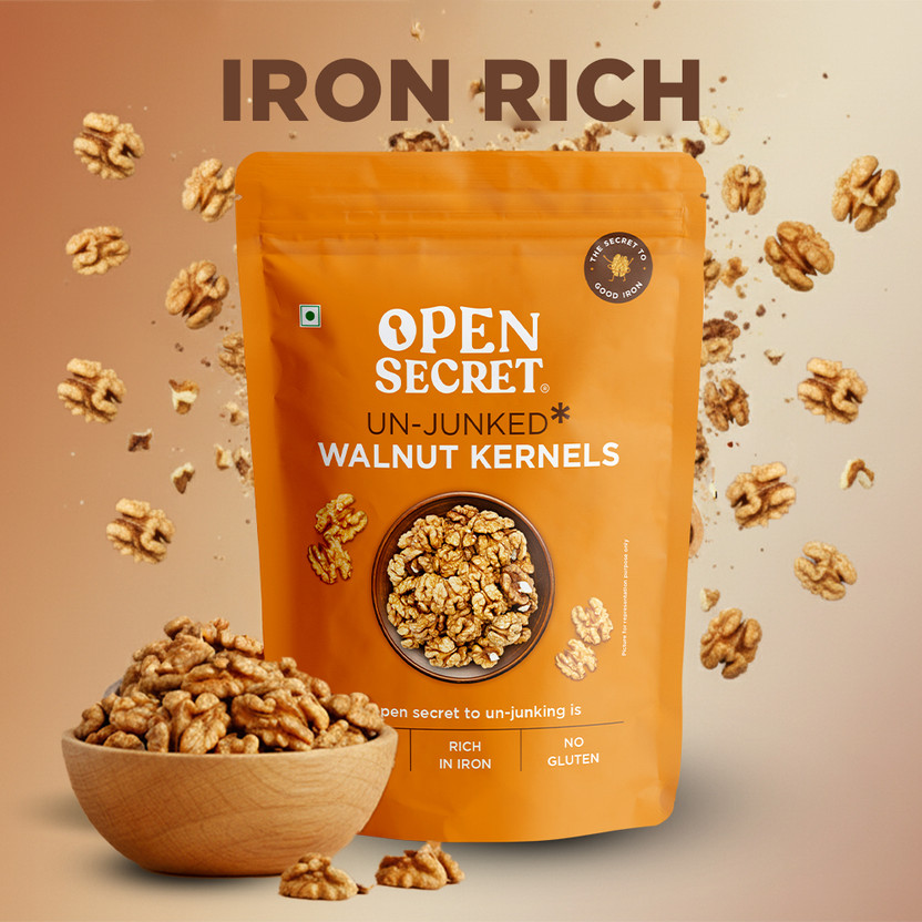 OPEN SECRET 100 % Natural Premium Dry fruit Akhrot Walnuts(1 x 500 g)