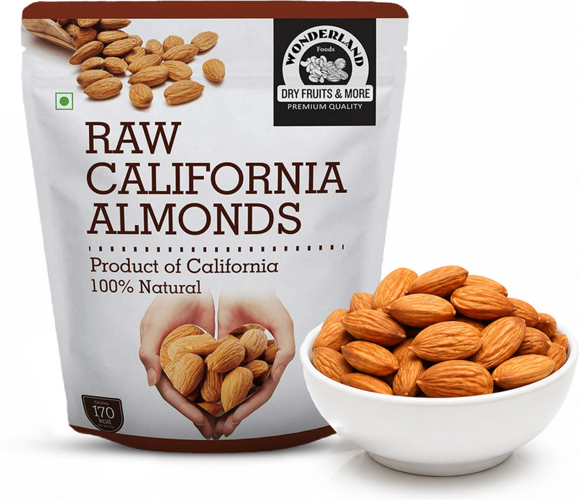 WONDERLAND Raw Califoria Almonds Almonds(1 x 1 kg)