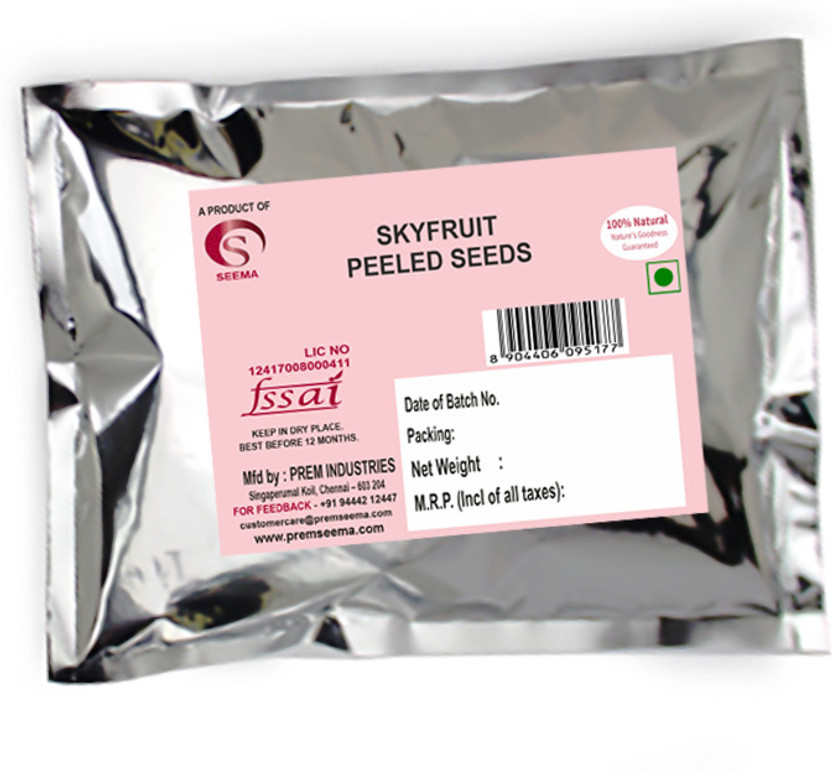 Sky fruit PEELED SEEDS 100g & Kadha Mix for Cough & Cold 10 NOS COMBO SET(100 g)