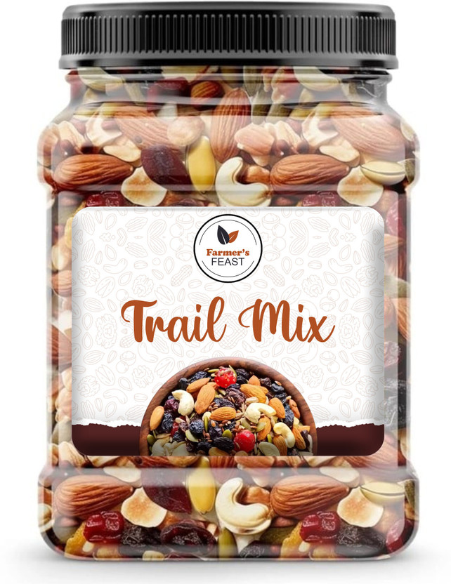 Farmer's Feast Organic Premium Mix Dry Fruit I Healthy & Tasty I Almonds, Cashews, Raisins Assorted Seeds & Nuts(1 x 500 g)