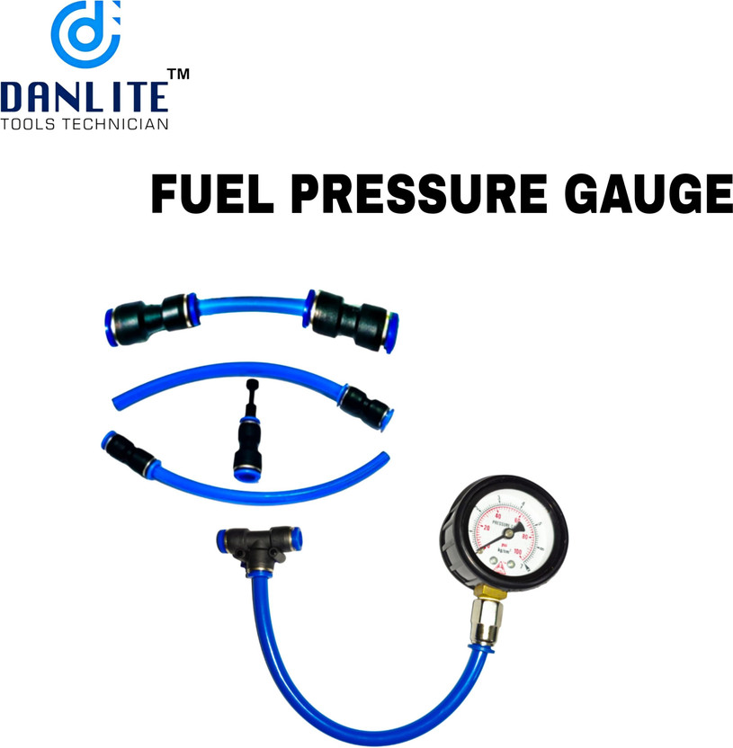DLKW Fuel Pressure Gauge Testing Device for Car & Bike Engine Diagnostics OBD Reader