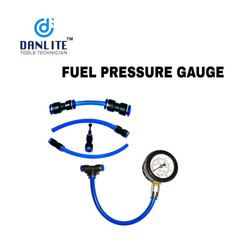 DLKW Fuel Pressure Gauge Testing Device for Car & Bike Engine Diagnostics OBD Reader