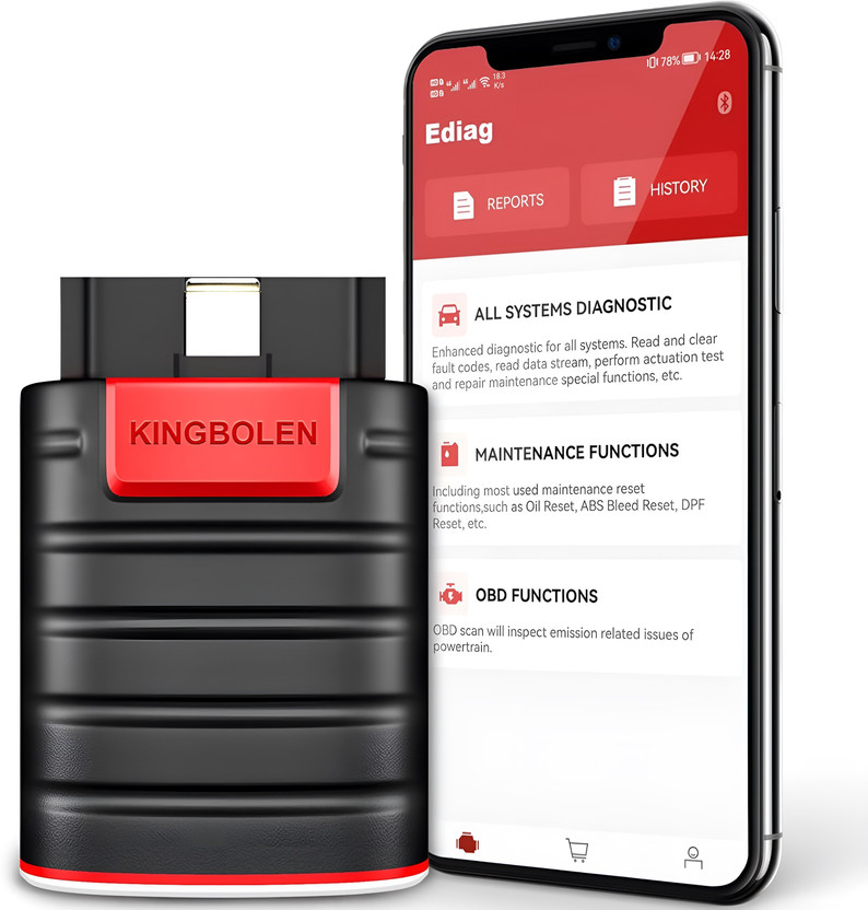 XPR3SS EDIAG Bluetooth OBD2 Diagnostic Scanner 15+ Reset Functions Free For 1 Year OBD Reader