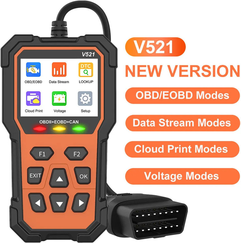 RG New Design V521 Universal Code Faults Reader OBD2 Auto diagnostic Scanner OBD Reader
