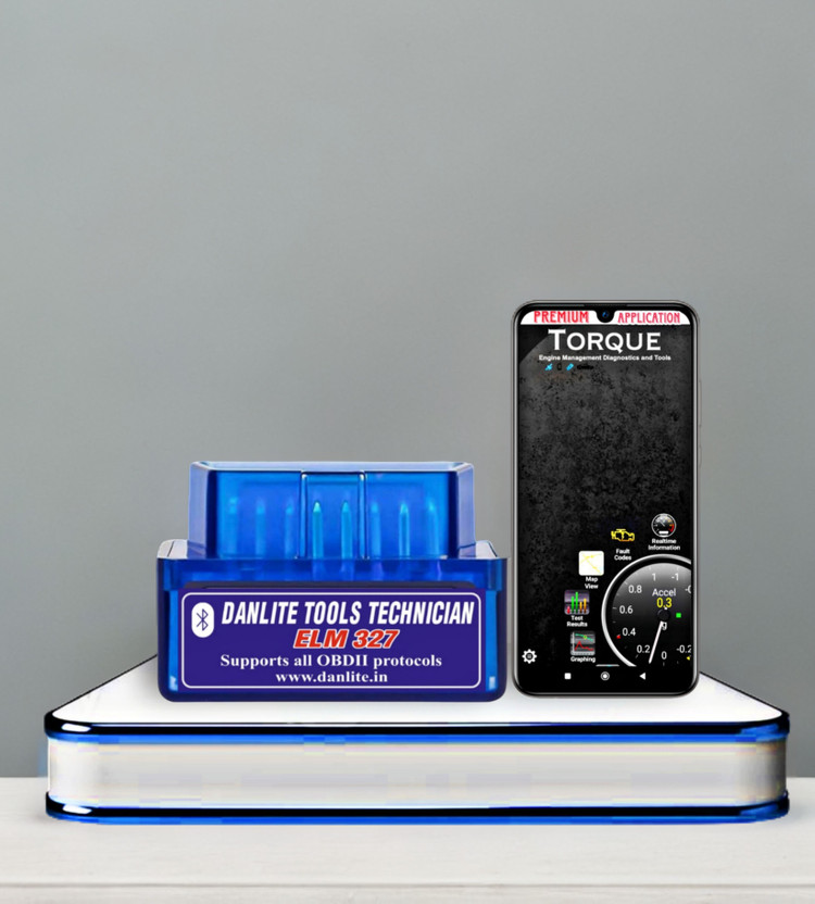 DLKW Danlite ELM OBD 2 Bluetooth Car & Bike Fault Diagnostic Device Mini ELM V2.1 OBD OBD Reader