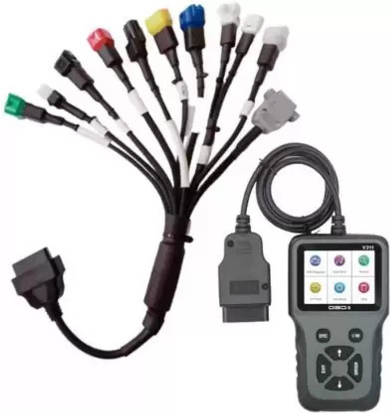 Xsentuals All BS6 Bike Cable Combo (11 Types Cable + V311 ) OBD Reader