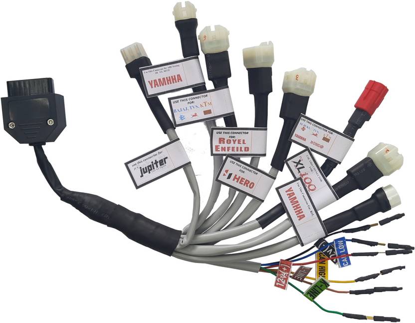 bhrumauto All BS6 Bike OBD Scanner Cable Universal OBD Cable Bike OBD