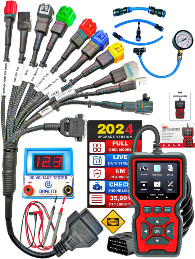 Danlite Tools Technician Danlite V519 OBD-II Scanner For Bs6 Bs7 Bikes Fule gage OBD Interface