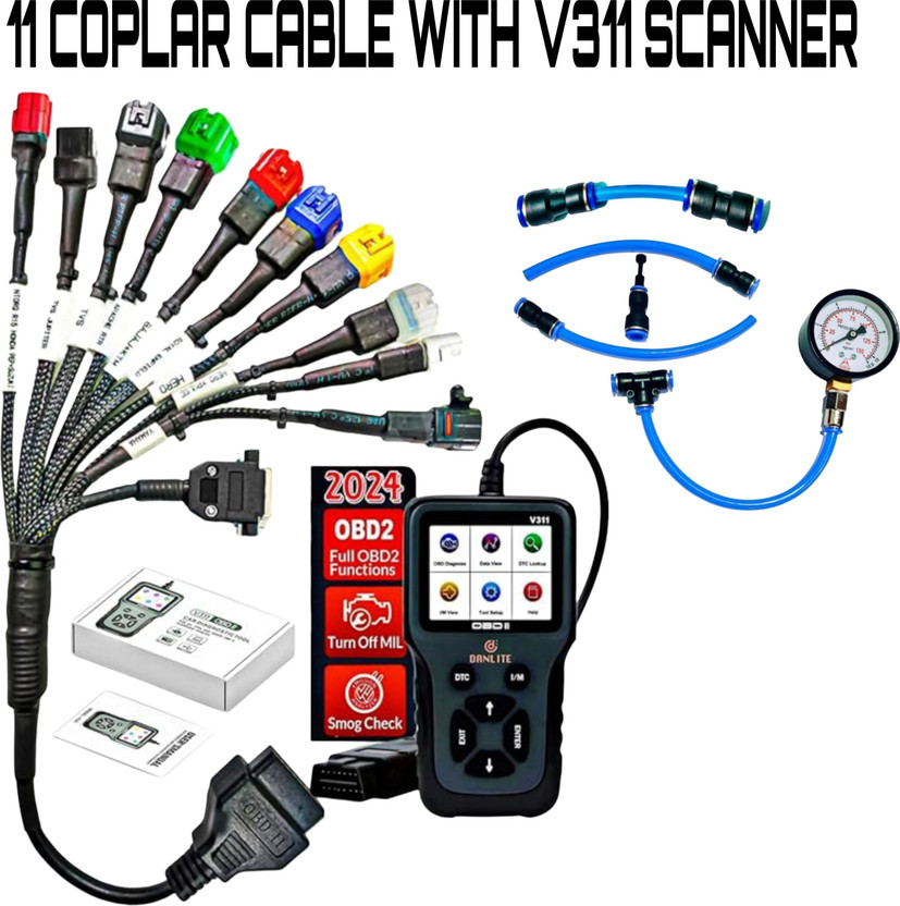 DANLITE TOOLS AND TECHNICIAN V311 Scanner with All BS6 Bike Scanner free Continuity Tester OBD Reader