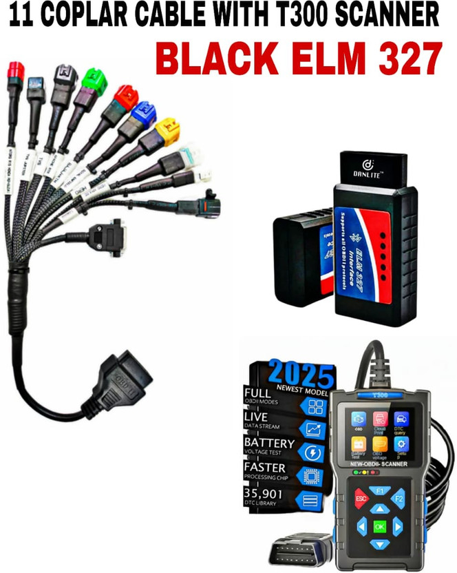 Danlite Danlite T300 11 Mold Black OBD-II Scanner For BS6 BS7 Digital Diagnostic Tool OBD Reader - Flipkart Deal