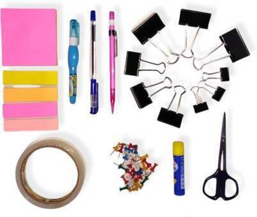 JMBE INTERNATIONAL All in One 10 Items Stationery Combo for Office, Home and School use | Home &  Office Set(Multicolor)