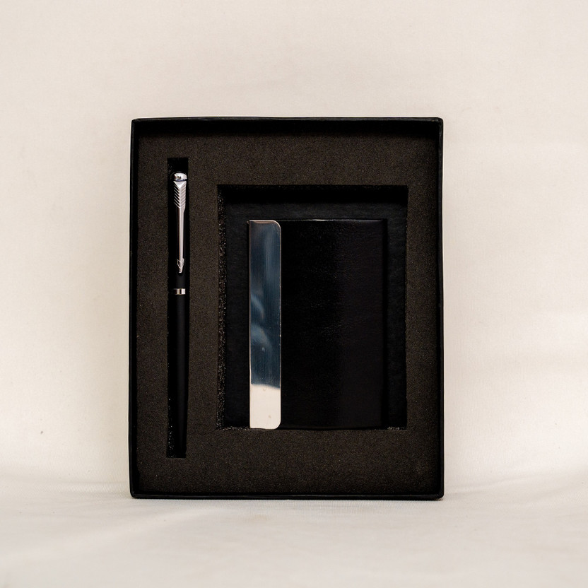 Aurea Lifestyle RC Executive Pen & Business Card Holder Set, Black  Office Set(Black)