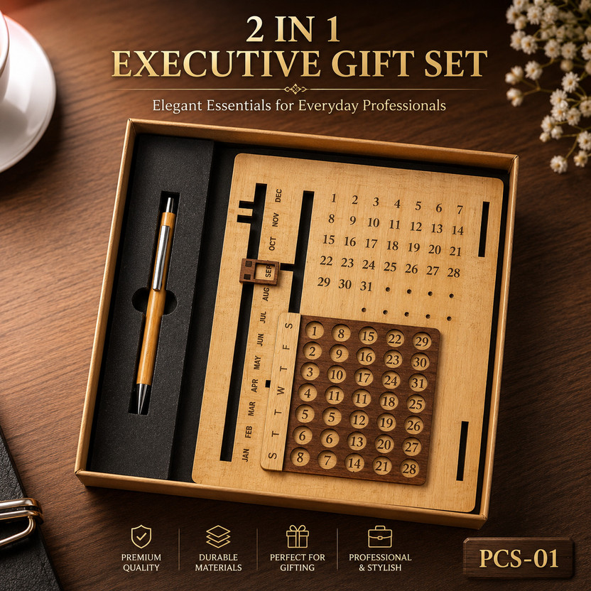 Swagssmiths Deluxe Corporate office Gift  Office Set(Wooden)