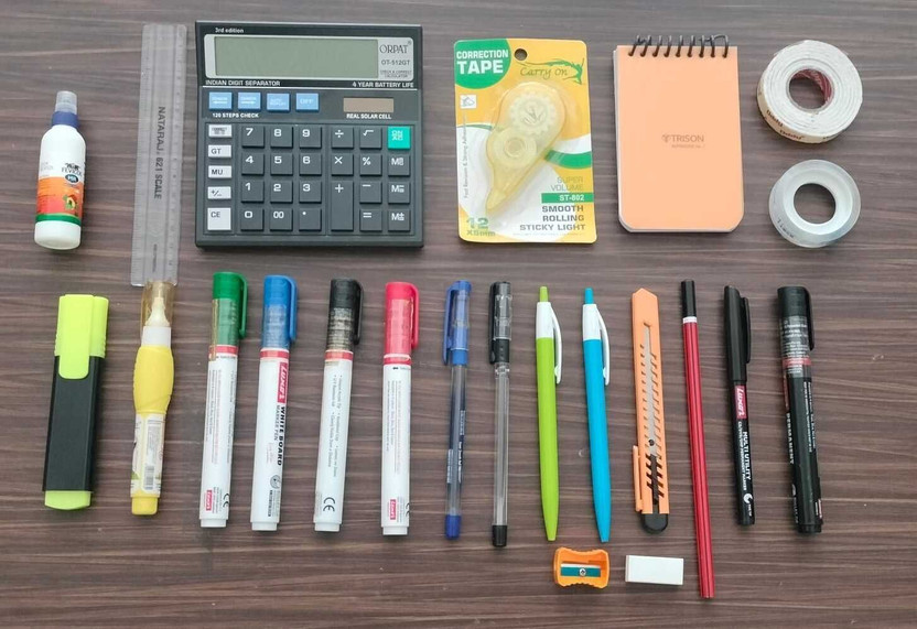 JMBW INTERNAITONAL All in One 23 Items Stationery Combo for Office, Home and School use  Office Set(Multicolor)