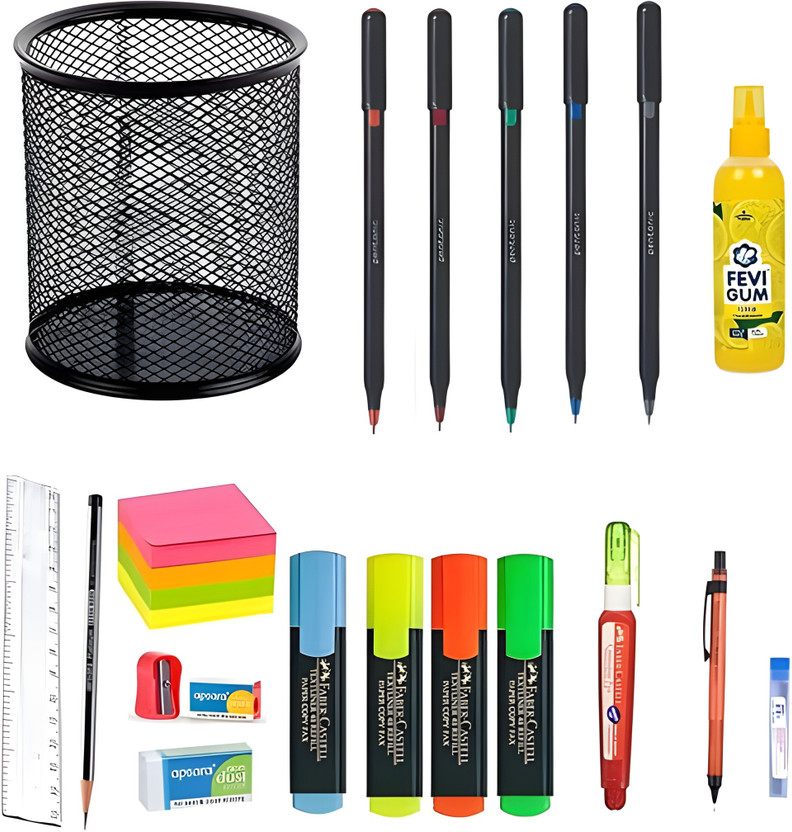 JMBW INTERNATIONAL All in One 20Items Stationery Combo for Office, Home and School use |  Office Set(Multicolor)