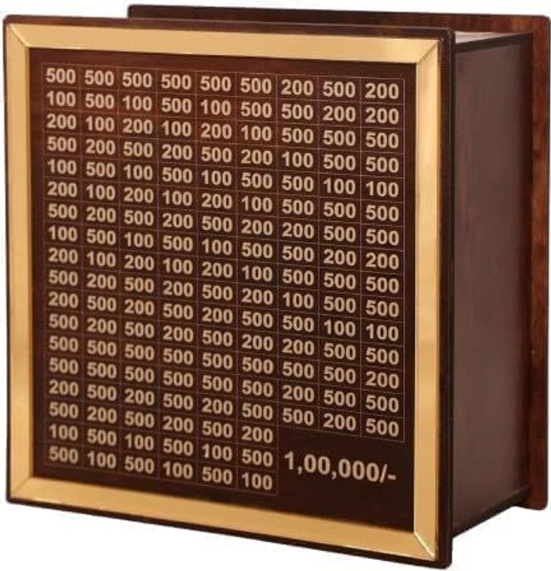 Radhe Radhe Fashion Money Bank Wooden Piggy Bank for Kids & Adults, Coin Box with Carved Design Wooden Money Clip(Multicolor) - Flipkart Deal