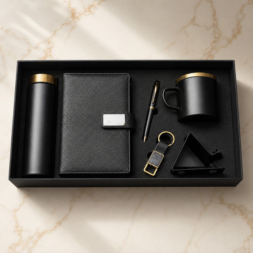 SWAGSMITH 6 In 1 Delux Gift Set  Office Set(Black)