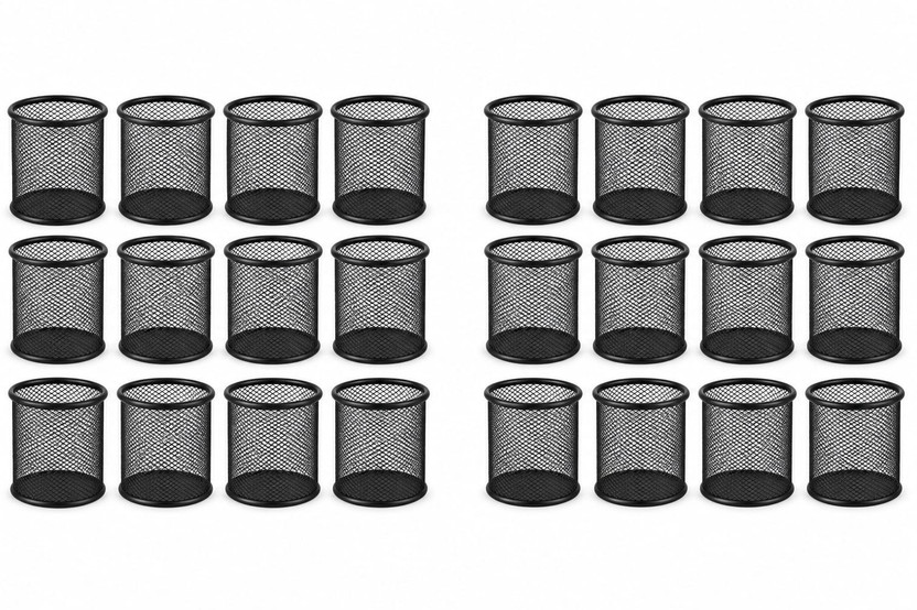 RAJBHAR ENTERPRISES 24 peices black metal pen stand  Office Set(Black)