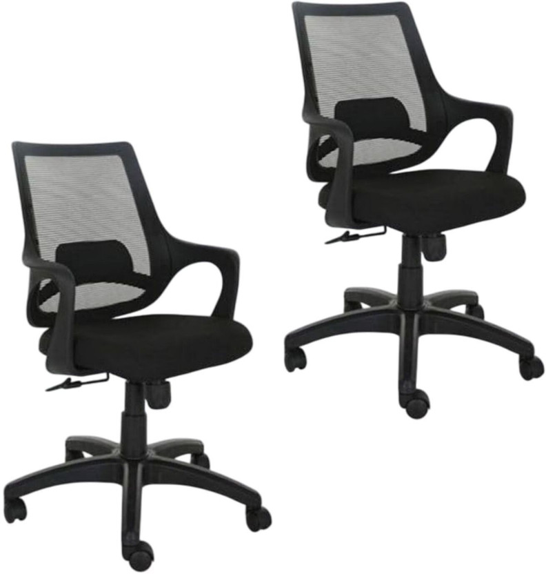 MAESTRO SEATING SYSTEMS Home & Office Mesh Chair with Fixed Handles -Comfortable Desk Chair Office Chair Fabric Office Adjustable Arm Chair(Black, Set of 2, DIY(Do-It-Yourself))