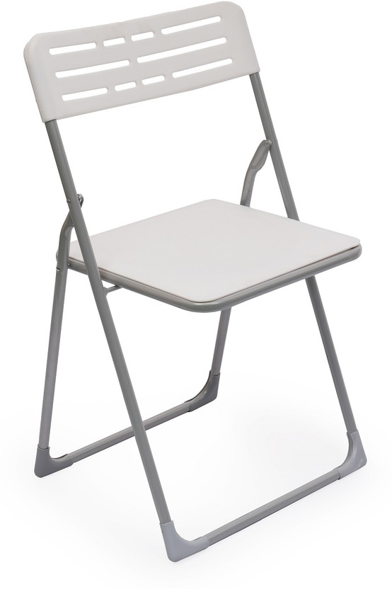 Dandles Heavy PVC Material Folding Chair with Metal Frame | for Home, Office, Shop NA Office Folding Chair(White, Pre-assembled)