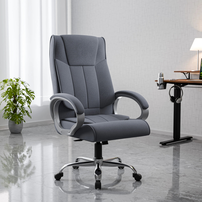 GREEN SOUL Kiev Orthopedic Office Chair | Ergonomic Design with Rocking Function Fabric Office Executive Chair(Grey, DIY(Do-It-Yourself))
