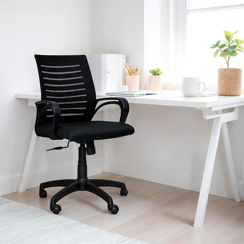 MAESTRO SEATING SYSTEMS Home & Office Mesh Chair with Fixed Handles -Comfortable Desk Chair Office Chair Fabric Office Adjustable Arm Chair(Black, DIY(Do-It-Yourself))